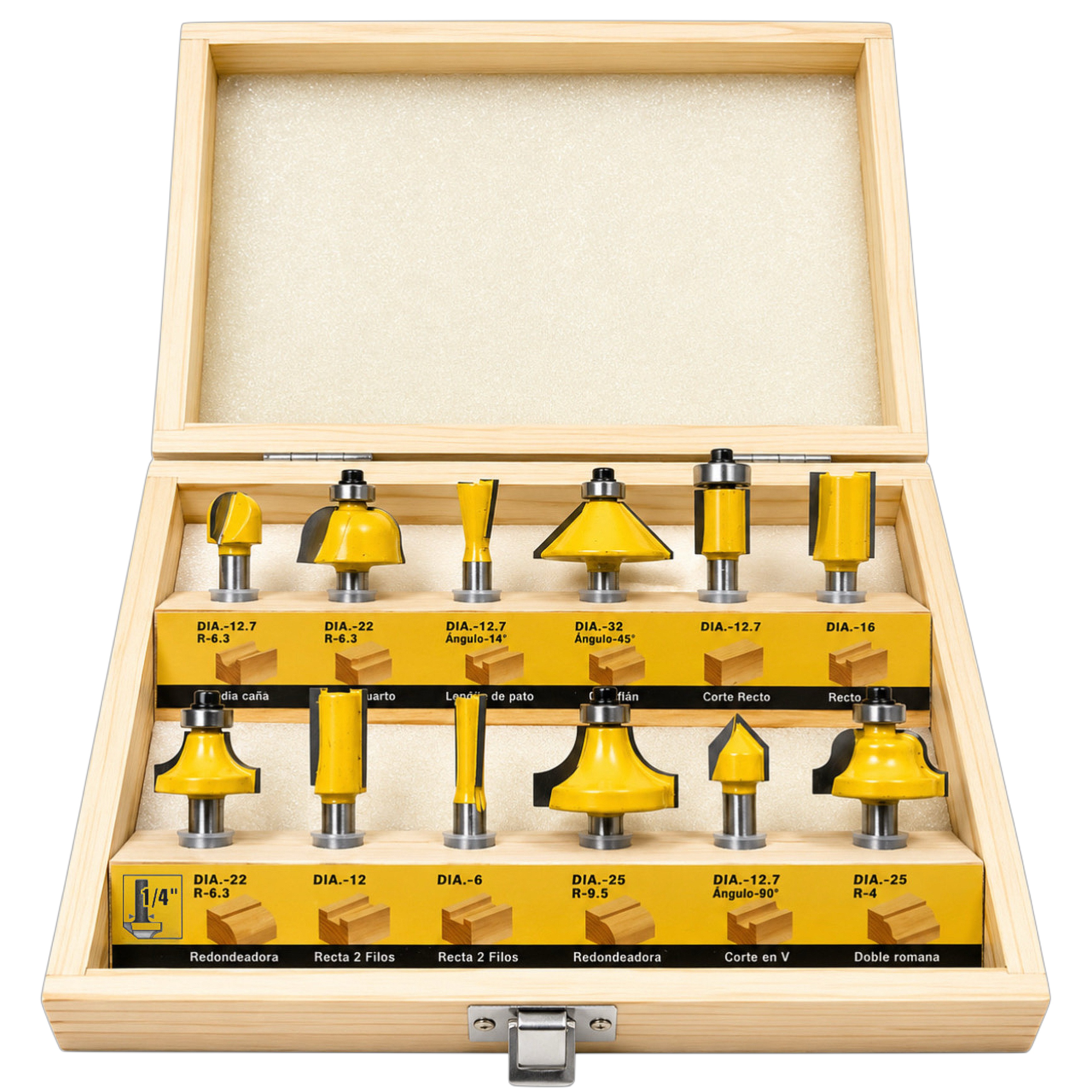 Set Cuchilla Router 12 Pzs